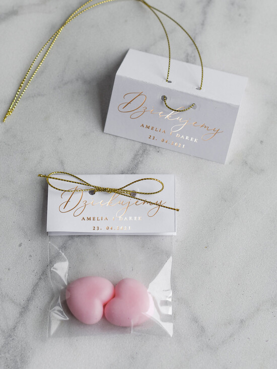 Podziękowania dla Gości Weselnych Mydełka Świece Zawieszki sojowe pomysłowe podziękowania dla gości weselnych różowe mydełka serduszka, upominki dla Gości od Młodej P 01/glamP/mydelko