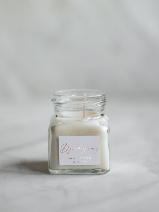 Podziękowania dla Gości Weselnych Mydełka Świece Zawieszki sojowe prezencik dla gości weselnych pachnąca świeczka pomysł na prezent dla gości świeca zapachowa  01/glamP/świeca