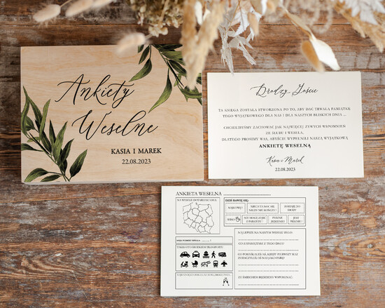 Ankiety weselne ankiety w pudełkach  ankieta weselna dla gości pamiątka ze ślubu, ankieta weselna zamknięta w drewnianym pudełku, pamiątk 01/drew/ankieta
