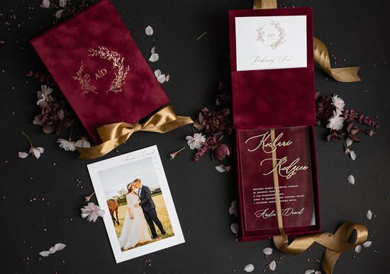 Zaproszenia dla Rodziców  zaproszenia dla Rodziców  welurowe pudełko dla rodziców zaproszenia dla rodziców wyjątkowe zaproszenia dla mamy na ślub zapros 06/velR/zr