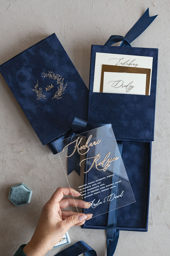 Zaproszenia dla Rodziców  zaproszenia dla Rodziców  zaproszenia dla Rodiców w welurowym pudełku, zaproszenie dla Rodziców na wesele, eleganckie zaprosze 11/velR/zr