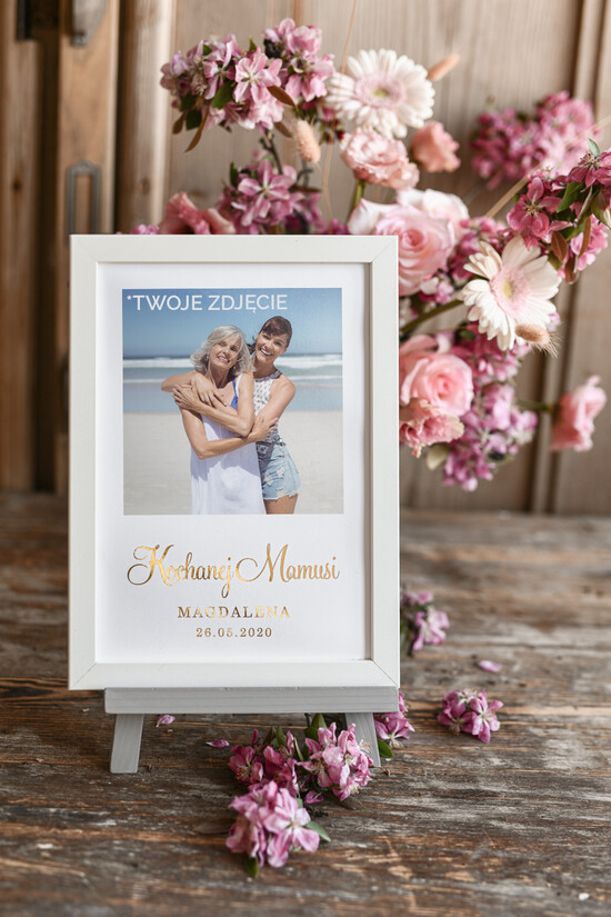 Prezenty dla Mamy ramki, puzzle, ramki na zdjęcia  Prezent na dzien mamy wydrukujemy  zdjęcie i złota dedykacja dla mamusi na dzien mamy  03/ramkaZD/DLAMAMY