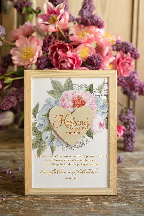 Prezenty dla Mamy ramki, puzzle, ramki na zdjęcia  prezent z okazji dnia Mamy, ramka z życzeniami, pamiątka dla mamy ramka z sercem i życzeniami 02/serceDR/DLAMAMY