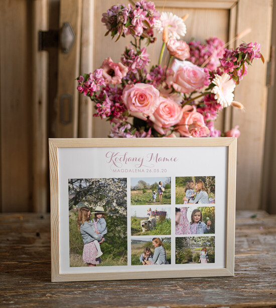 Prezenty dla Mamy ramki, puzzle, ramki na zdjęcia  Prezent na dzien mamy kolaż z twoich zdjęć  dedykacja idealny na dzien mamy  02/kolaz/DLAMAMY