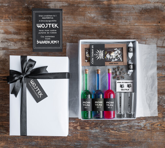 Prezenty dla świadków boxy prezentowe dla Świadka   box prezentowy dla świadka, prośba o świadkowanie prezent dla fana Wiedźmina    06/wiedzminD/swiadek