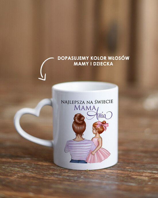 Prezenty dla Mamy Gadżety, Bluzy, Koszulki wyjątkowy prezent na dzień mamy kubek z uchem serduszko urodzinowy prezent dla Mamy     03/kubek/DLAMAMY