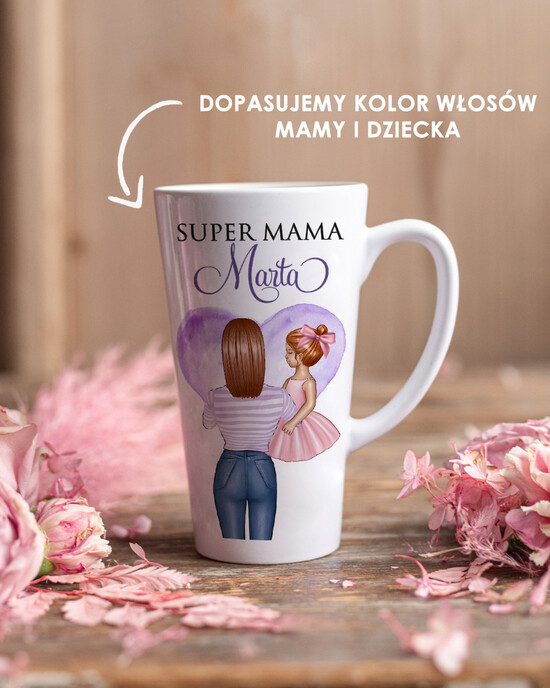 Prezenty dla Mamy Gadżety, Bluzy, Koszulki kubek do latte pomysł na prezent na dzień mamy personalizowany kubek na urodziny dla Mamy    06/kubek/DLAMAMY