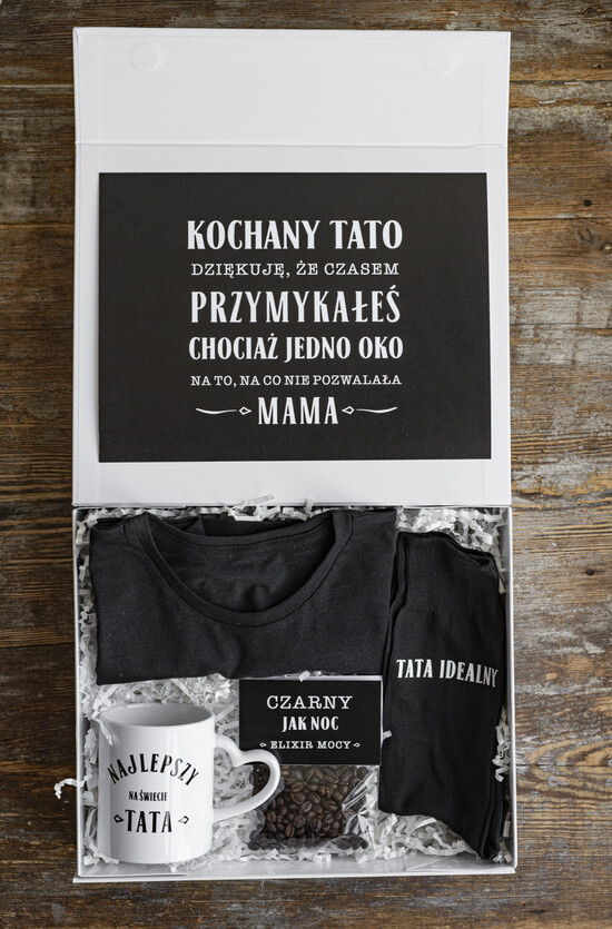 Prezenty dla Taty dzien ojca zestawy dla Taty prezent z okazji dnia Ojca, pudełko prezentowe na dzień Ojca, tematyczne prezenty dla Taty na urodzi 12/boxNowK/Tata