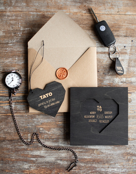 Prezenty dla Taty dzien ojca zestawy dla Taty prezent dla taty kartka z zawieszką do auta  03/KAR/DLATATY