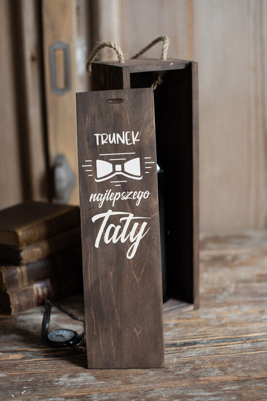 Prezenty dla Taty dzien ojca zestawy dla Taty prezent dla Taty na urodziny prezent z okazji dnia taty skrzynka na butelkę  02/pudelko/DLATATY