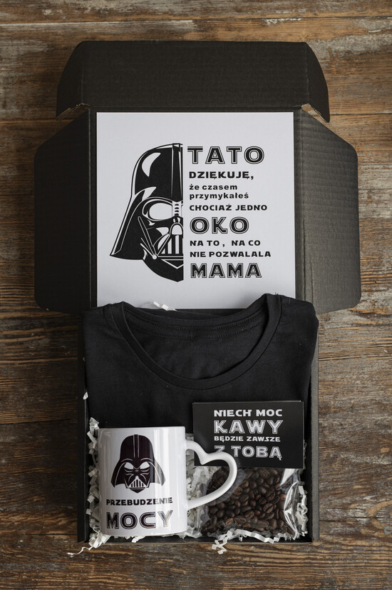 Prezenty dla Taty dzien ojca zestawy dla Taty pomysł na prezent z okazji dnia Ojca, pudełko prezentowe koszulka LORD FATHER, tematyczne prezenty d 01/boxKarK/Tata