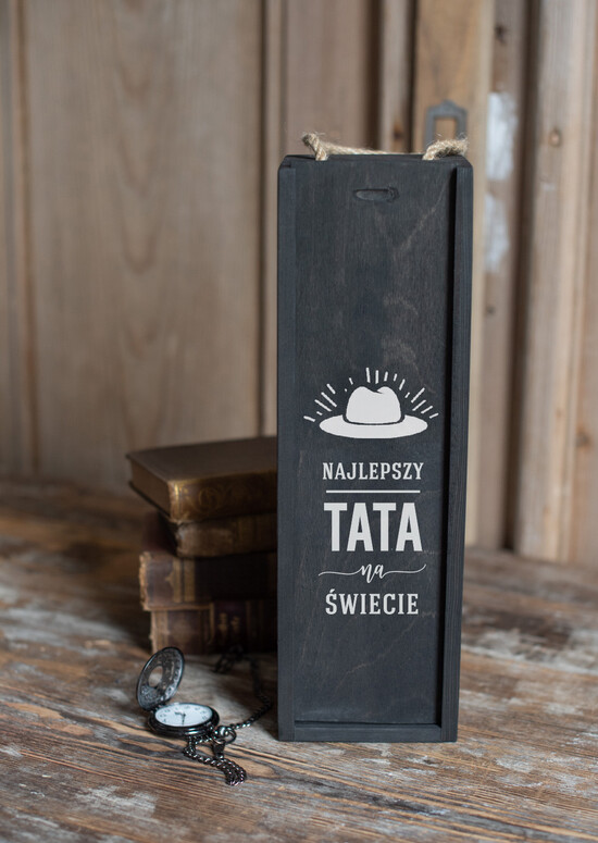 Prezenty dla Taty dzien ojca zestawy dla Taty prezent dla Taty na urodziny prezent z okazji dnia taty skrzynka na butelkę  01/pudelko/DLATATY