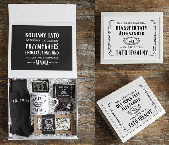 Prezenty dla Taty dzien ojca zestawy dla Taty prezenty na dzień Ojca, zestaw prezentowy na dzień Ojca, kubek z dedykacją dla Taty, fajny pomysł na 05/boxNowSk/Tata