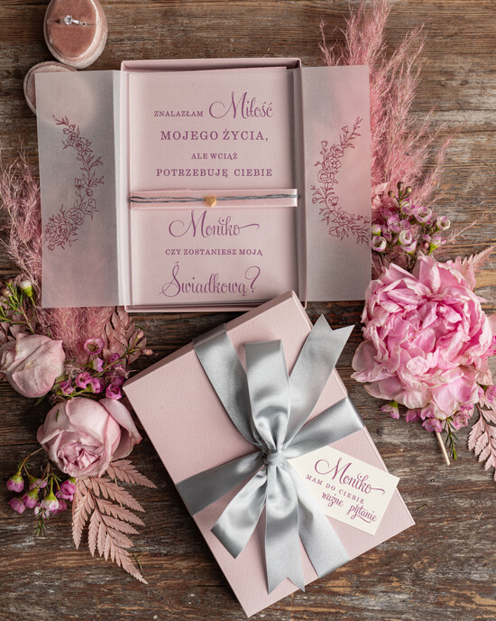Prezenty dla świadków bransoletki i biżuteria dla świadkowej  Prośba o Świadkowanie  bransoletka Serce w pudełku Prezent dla Świadkowej - Czy Zostaniesz moja Świa 03/pudBRAplx/boxswiad