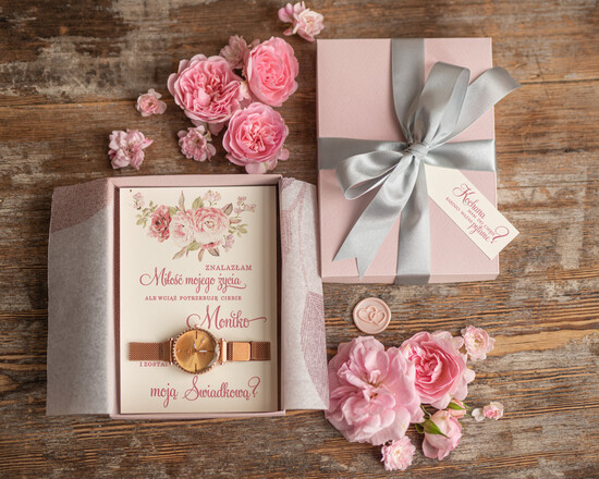 Prezenty dla świadków bransoletki i biżuteria dla świadkowej   czy zostaniesz moją świadkową prośba o świadkowanie zegarek pudełeczku   01/zeg/swiadkowa