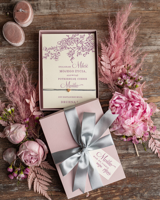 Prezenty dla świadków bransoletki i biżuteria dla świadkowej  Prośba o Świadkowanie bransoletka Serce w pudełku Prezent dla Świadkowej - Czy Zostaniesz moja Świad 05/BRApud/boxswiad