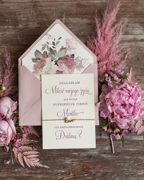 Prezenty dla świadków bransoletki i biżuteria dla świadkowej  Prośba o Świadkowanie  bransoletka love  Prezent dla Świadkowej - Czy Zostaniesz moja Świadkowa  01/braK/boxswiad