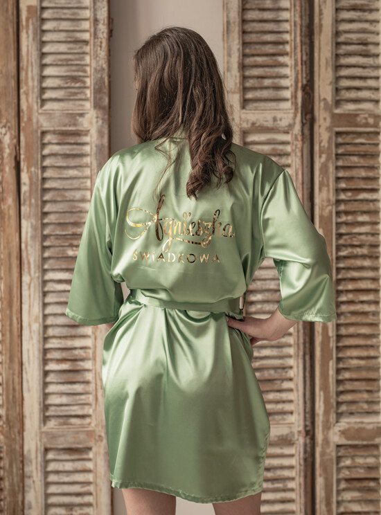 Prezenty dla świadków szlafrok dla świadkowej pomysł na pytanie czy zostaniesz moją świadkową szlafrok, satynowy szlafrok dla świadkowej, szlafrok 03/SATszlNow/swiadkowa