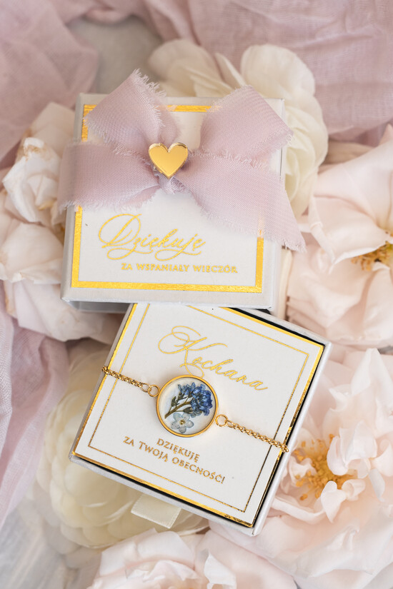 wieczór Panieński podziękowania za wieczór panieński podziękowanie za wieczór panieński- bransoletka z niezapominajką Bransoletki dla Twojego Team Bride 08/BrPud/PWPb