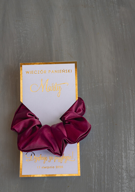 wieczór Panieński podziękowania za wieczór panieński gumka do włosów prezent na wieczór panieński, Scrunchies podziękowania za wieczór panieński, upomine 06/gumka/WP