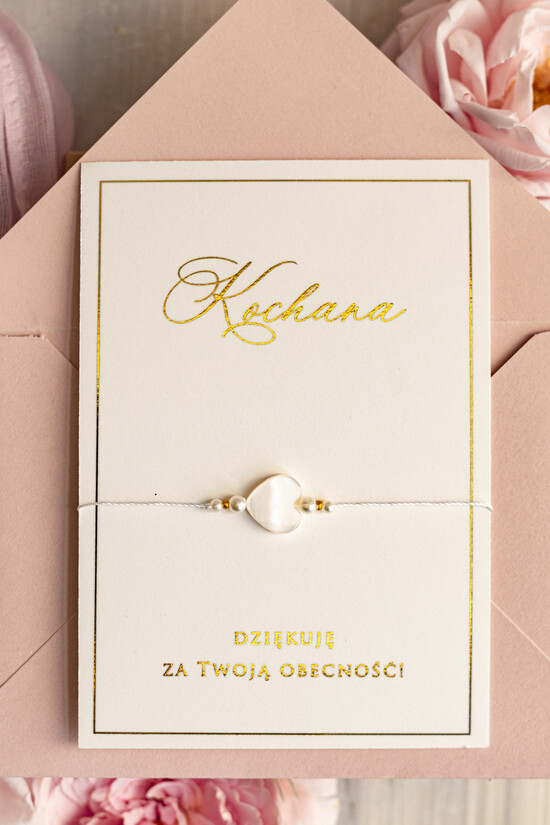 wieczór Panieński podziękowania za wieczór panieński podziękowanie za wieczór panieński- bransoletka z perełką Bransoletki dla Twojego Team Bride upomine 03/BrKrt/PWPb