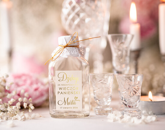 wieczór Panieński podziękowania za wieczór panieński buteleczka prezenty na wieczór panieński, podziękowania za wieczór panieński kacówka na dowolny trun 02/kacowka/WP