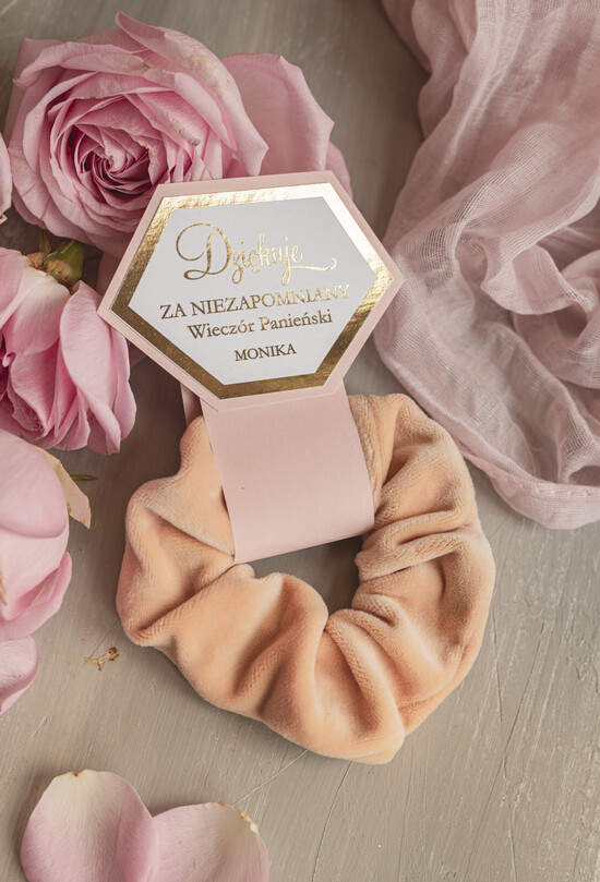 wieczór Panieński podziękowania za wieczór panieński gumka do włosów prezent na wieczór panieński, Scrunchies podziękowania za wieczór panieński, upomine 04/gumka/WP