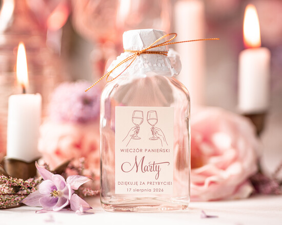 wieczór Panieński podziękowania za wieczór panieński buteleczka prezenty na wieczór panieński, podziękowania za wieczór panieński kacówka na dowolny trun 01/kacowka/WP