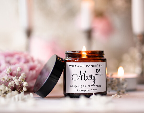 wieczór Panieński podziękowania za wieczór panieński pachnąca świeczka prezent na wieczór panieński, podziękowania za wieczór panieński, super prezenty d 03/swieczka/WP