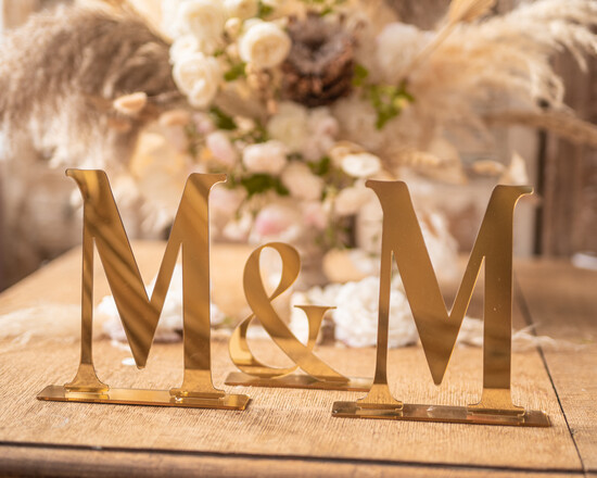 Numery na stół welurowe złote akrylowe  Złote lub Srebrne Lustrzane Literki Monogram na Stół Młodej Pary Ozdoba stołu weselnego litery numer 01/glam/Literki