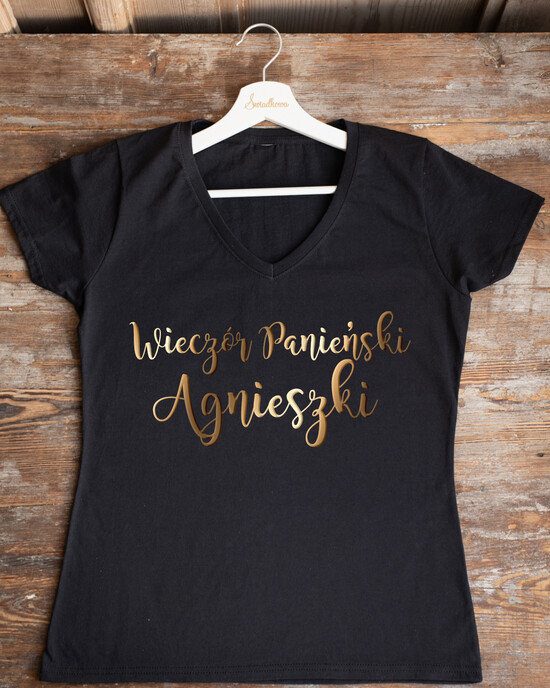 wieczór Panieński Koszulka T-Shirt z Napisem  Koszulka z Napisem na Wieczór Panieński T-shirt Prezent dla Świadkowej 02/glam/KOszDWP