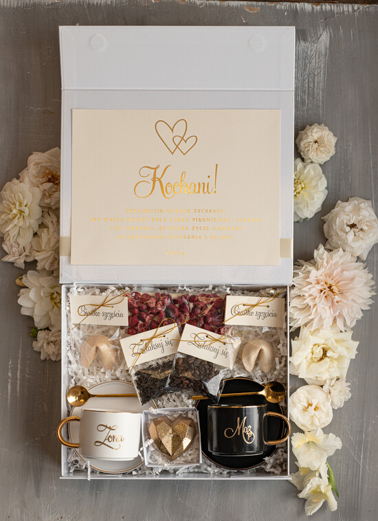  Prezenty dla Młodej Pary  Zestawy z Filiżanką lub Kubkiem Prezenty ślubne, prezent ślubny dla Młodej Pary, zestaw z filiżanką dla Pary Młodej, co dać zamiast  15/boxFILn/MPara