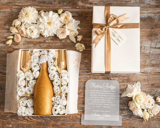 Prezenty, Podziękowania dla Rodziców zestawy prezentowe do wina i szampana  podziękowania dla rodziców na weselu, prezenty dla Rodziców dla Pary Młodej, fajne pomysły na prezen 04/BOXszamD/Rodzice