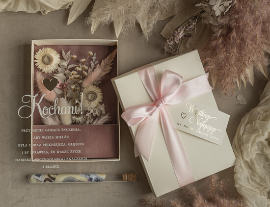  Prezenty dla Młodej Pary  flowerbox, kartki z życzeniami, pudełka na prezenty upominek dla Młodej Pary zamiast kwiatów, Pamiątka Ślubna wraz z życzeniami pudełko na pieniądze dla 03/boxPV/ParaMloda