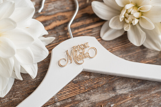 Panna Młoda  wieszaki biały wieszak na suknię ślubną 03/wieszak/PannaMloda