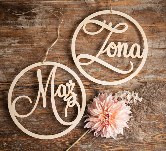 Dekoracje Sali weselnej/Dodatki do Zdjęć Kola Mąż Żona Koła Mąż i Żona - Obręcze Napisy Żona i Mąż na Ślub i Wesele 01/smpl/kola