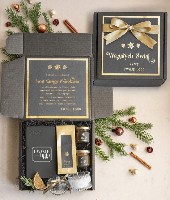 Prezenty oferta dla Firm kalendarze  Prezenty świąteczne dla klientów zestaw z kalendarzem, Upominek biznesowy terminarz z Logo firmy , P 06/TreminarzMNm/minibox
