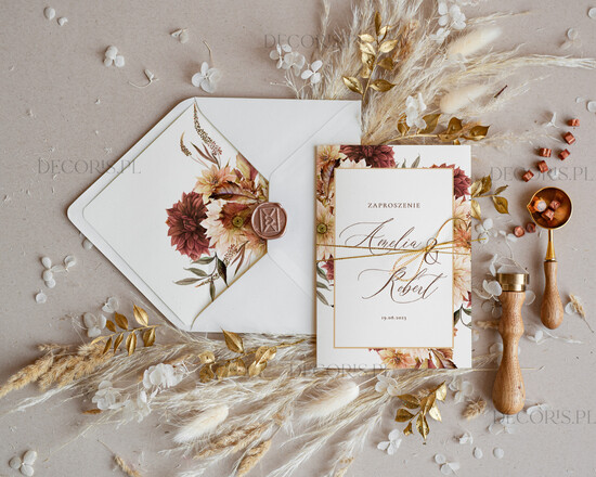 Zaproszenia ślubne Proste i Nowoczesne  rustykalne zaproszenia ślubne, minimalistyczne zaproszenia na ślub, delikatne zaproszenia slubne pro 01/NowSKsz/z