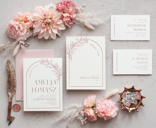 Zaproszenia ślubne Proste i Nowoczesne  nowoczesne zaproszenia slubne, proste zaproszenia na ślub, delikatne zaproszenia slubne, eleganckie  15/Now/z