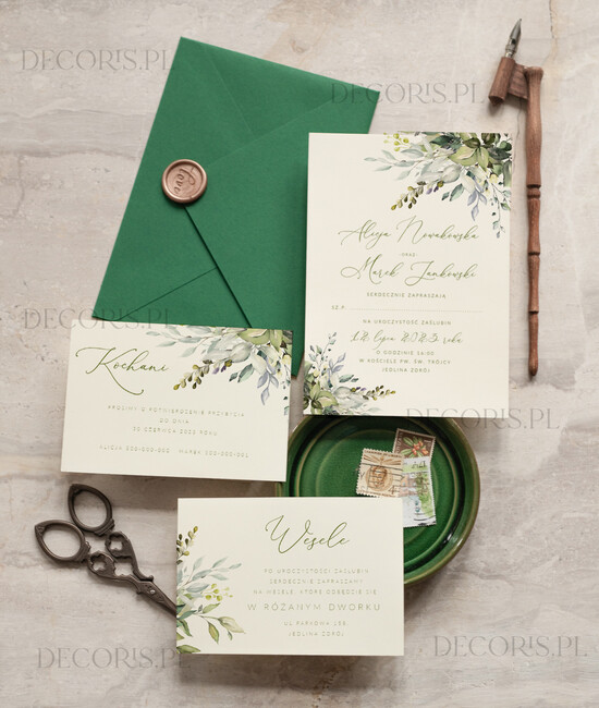 Zaproszenia ślubne Proste i Nowoczesne  zaproszenia ślubne z kolorową kopertą, proste zaproszenia na ślub cywilny, nowoczesne wzory zaprosze 79/Now/z24