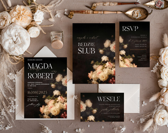 Zaproszenia ślubne Proste i Nowoczesne  rustykalne zaproszenia ślubne, minimalistyczne zaproszenia na ślub, delikatne zaproszenia na ślub cy 07/NowKol/z24
