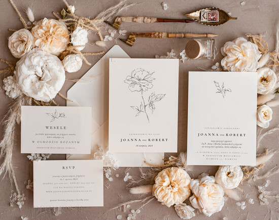 Zaproszenia ślubne Proste i Nowoczesne  nowoczesne zaproszenia slubne delikatne wzory, proste zaproszenia na ślub, delikatne zaproszenia slu 82/Now/z24