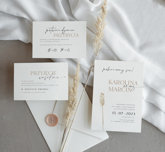 Zaproszenia ślubne Proste i Nowoczesne  proste zaproszenia slubne, minimalistyczne zaproszenia na ślub z grafiką, delikatne zaproszenia ślub 30/Now/z