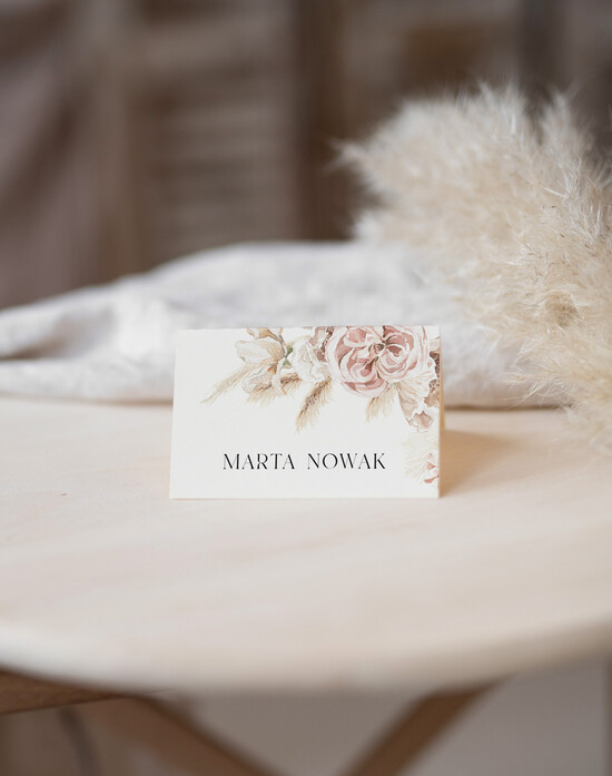 Winietki Nowoczesne prosta forma  nowoczesne winietki ślubne, proste wizytówki na stoły weselne, delikatne winietki ślubne, proste win 29/Now/w