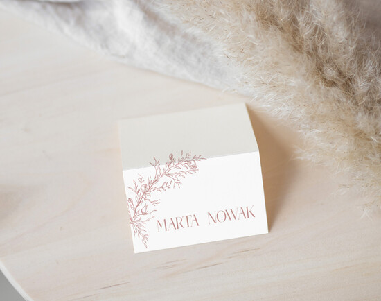Winietki Nowoczesne prosta forma  proste i eleganckie winietki na stół weselny, wizytówki ślubne, nowoczesne wizytówki na stoły weseln 15/Now/w