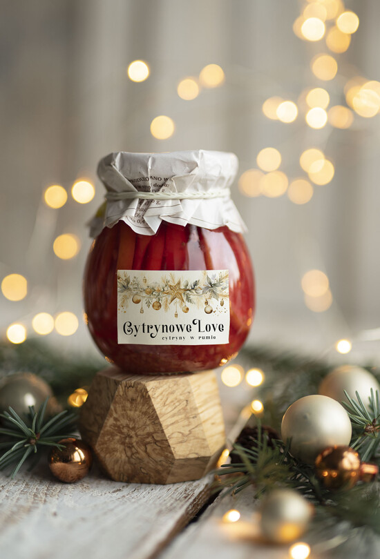 drobne prezenty dla firm MIODY KONFITURY SOKI Drobne prezenty świąteczne dla klientów biznesowych, Cytryny w syropie prezent biznesowy z logo 12/MKJ/CL