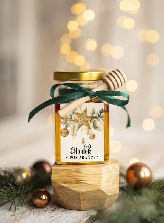 drobne prezenty dla firm MIODY KONFITURY SOKI Drobne prezenty dla firm miód z maliną i miodownikiem , drobne upominki na święta dla pracowników 12/MKJ/UMIdM