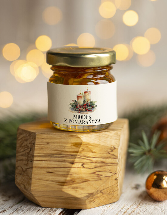 drobne prezenty dla firm MIODY KONFITURY SOKI Drobne prezenty Dla Firm miód z cynamonem, miody drobne upominki  dla pracowników, 07/MKJ/UMIP