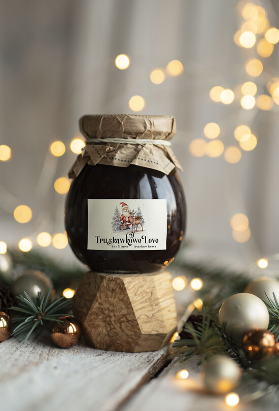 drobne prezenty dla firm MIODY KONFITURY SOKI Drobne prezenty świąteczne dla klientów biznesowych, Konfitura truskawkowa prezent biznesowy z logo 01/MKJ/KT