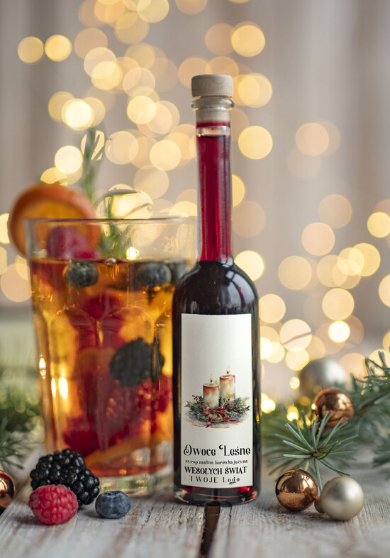 drobne prezenty dla firm MIODY KONFITURY SOKI Upominki firmowe na Boże Narodzenie sok malinowy, drobne upominki na święta dla pracowników 07/MKJ/USOL